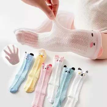 1 Чифт Бебешки Чорапи Със Сладък лисици ръка, Нескользящие Памук С Дръжки Дълги Чорапи За Малки Момичета И Момчета, Чорапогащи до Коляното За Новородени 2020