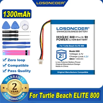 100% Оригинална батерия LOSONCOER 1300 mah за слушалки Turtle Beach ELITE 800 P803040 Elite 800X