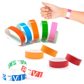 100шт Страна на Синтетична хартия Гривна Цветни Ленти на Ръцете Водоустойчиви Леки въжета за Партита Хартиени гривни