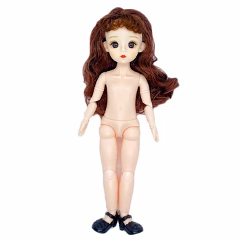 12-инчов кукла 1/6 BJD кукла с гигантски детски тяло, 3D големи очи, играчки за облекло 
