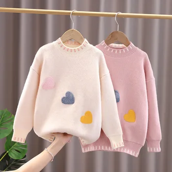 2023 Ins/ нова зимна дебел пуловер, пуловери, трикотажни комбинезони за момичета, детски зимен пуловер за момичета