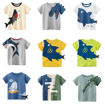 2023 Летни Тениски с къс ръкав и Анимационни герои За Момчета 2-8 Години, Памучни Блузи За Малко момче, Детски Тениски За по-Малките Момчета, Дрехи