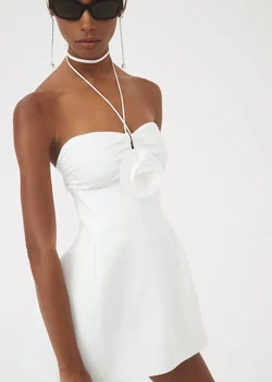 2023 Лятото Сексуалното Ново висококачествено дамско Луксозно рокля с цветен модел на спагети презрамки, дебнещ рокля на спагети презрамки, 2 Цвят за жени Ddxgz2 5,09