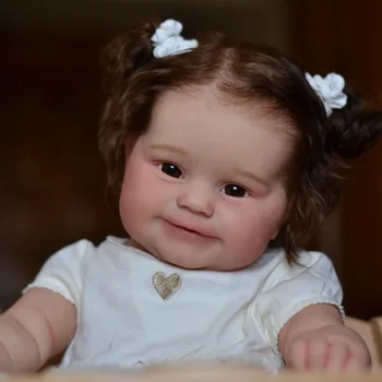 24-инчов Кукла Реборн Бебето на Мади Момиче Момче Меко Тяло 100% ръчна изработка на 3D Кожа с Видими Венами са подбрани Художествена Кукла за Подарък