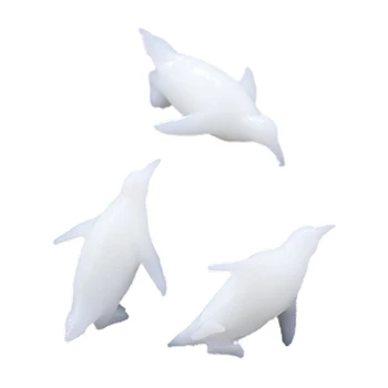 3 бр./компл. Меки пластмасови модели пингвини Епоксидни инфинити пълнител 3D мини-животни, моделирующие бижута от смола