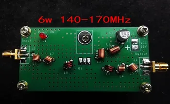 6 W 140 М-170 Mhz УКВ усилвател на мощност за FM предавателя RF Ham Radio с радиатор