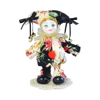 7-инчовата кукла-клоун, модел Artware, забавна кукла-арлекин за украса на масата на Хелоуин