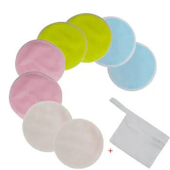 8 бр./лот, за многократна употреба памучни дискове за отстраняване на грима от лицето, двуслойни кърпички за дизайн на ноктите, почистване на миещи се уплътнения с чанта, дропшиппинг