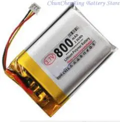 ALLCCX Батерия 3,7 На 800 mah 3 тел с жак, Батерия От 3.7 На 700 mah 3 кабели без конектори, Батерия 702535, 702530 560 mah