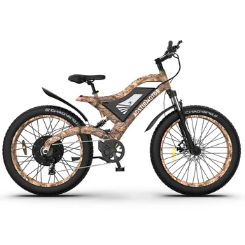 Aostirmotor 26 инча Дебела Гума 50 км/Ч 1500 W 48 В Електрически E Dirt Bike Shimanos Велосипеди С Пълно Окачване МТБ Велосипеди За Възрастни