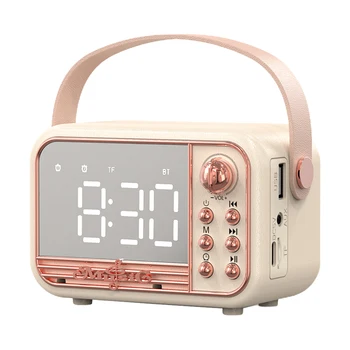 Aux Силен HI-FI Естетичен подарък за дома, USB, безжична стерео радио, преносим ретро-съвместим говорител, аларма