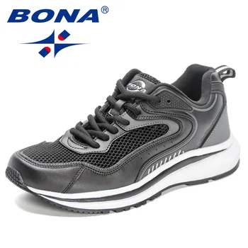 BONA 2023 Нови Дизайнерски Окото вентилационни Маратонки За Бягане, Дишащи Спортни Обувки, Подходящи За носене Обувки, Ежедневни Обувки За Мужчи