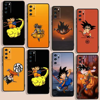 Cartoony Калъф За Телефон Goku D-Dragon Balls За Huawei P10 P20 P30 P40 P50 Pro Lite 2019 Plus Lite E 5G, Черна Шапка, Мека Делото