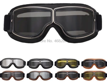 DHL или FedEx 20pcs Мотоциклет каска, Очила Ретро пилот Авиаторски Мотоциклет Скутер байкерские очила очила Сгъваеми очила