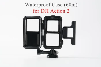DJI Action 2 Водоустойчив калъф за гмуркане на 60 м, на капака на корпуса, камера, комплект с два екрана, Аксесоари за спортна камера DJI Action 2