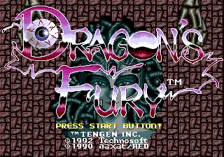 Dragons Fury 16-битова игрална карта MD за Sega Mega Drive за Genesis Директен доставка
