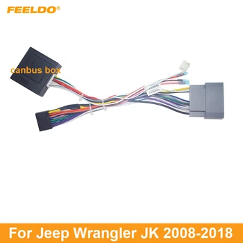 FEELDO Авто 16-пинов Теглене на Кабели, Android За Jeep Wrangler JK (2008-2018) Инсталирането на Стерео на Вторичния пазар