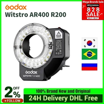 Godox Witstro AR400/R200 200WS400WS Пръстеновидна светкавица Speedlite Led Видеосветильник 4500 mah Литиево-йонна Батерия за C/N CD50 T03 2Y