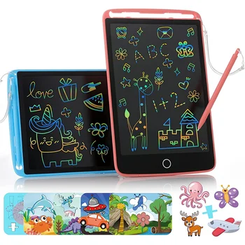 LCD таблет за писане за Деца, Цветен Екран, Таблет за Рисуване с Писалка и Магнити, Стираемая Дъска за Рисуване Драскулки за Деца над 3 години