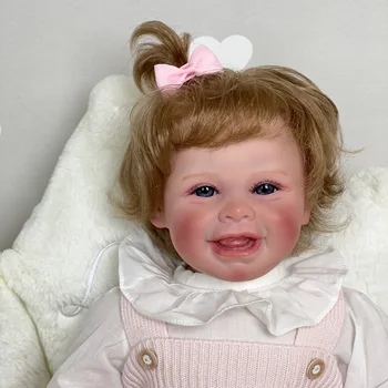 NPK 20-инчов Кукла Харпър Reborn За Новородени, Реалистична, Мека На Допир, с Приятна За Тялото Кукла Ръчно изработени с Боя Genesis, се Виждат Множество Виена