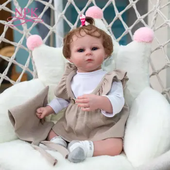 NPK 50 см Реалистична Кукла Ръчно изработени Reborn soft body Baby Арчи В Реален Размер С Ръчни Корените На Косата са подбрани Художествена Кукла Подробна 3D Боя