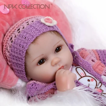 NPKCOLLECTION 40 см Кукла Reborn Baby Реалистична Мека силиконова Кукла Reborn За Малки Момичета Очарователен Bebe Kids Brinquedos boneca Играчки Подаръци