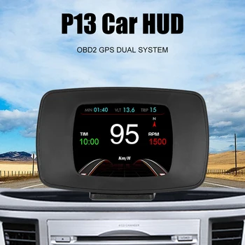 OBD2 GPS, Дигитален Километраж Автоматичен Дисплей на Напрежение Крадец Аларма за Температурата на Водата P13 Централен Дисплей Smart Car HUD Meter