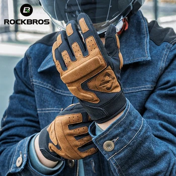 ROCKBROS Летни мото ръкавици мотоциклетни ръкавици със сензорен екран, дишащи Ръкавици за мотокрос, Защитно облекло за езда на мотоциклет