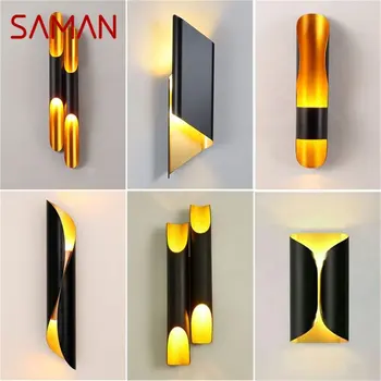 SAMAN Nordic Прости стенни аплици, модерни led лампи, осветителни тела за украса на дома коридор, стълбище