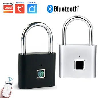 Sasha Smart Padlock Безжична Bluetooth заключване, електронно заключване с отпечатъци от пръсти, бесключевой заключване, водоустойчив функция с резервния ключ