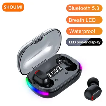 SHOUMI TWS K10 Air Pro-Bluetooth Слушалки Безжични Слушалки за Xiaomi Breath LED Слушалки с Микрофон Безжична Bluetooth Слушалка