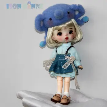SISON BENNE 1/12 Мини кукла BJD ръчно изработени, пълен комплект, сладка кукла за момичета 6.3 инча, детска играчка 