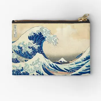 The Great Wave Off Kanagawa чанта с цип, чорапи, опаковки за съхранение на бельо, дамски ръчен ключ, козметика, мъжки портфейл за монети