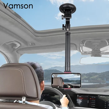 Vamson за Go Pro 11 10 9 Аксесоари за Автомобили Издънка За Закрепване на Камерата на Предното Стъкло Притежателя на Телефона, за Insta360 X3 One X2 Аксесоари