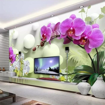 wellyu Потребителски тапети 3d стенопис phalaenopsis papel de pared тапети 3D стерео ТЕЛЕВИЗИЯ фон на стената на хола спални 3d тапети