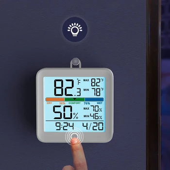 Youpin Беззвучные часовници за измерване на температура и влажност в стаята, машина за висока точност следи температурата в детската стая, LCD екран с подсветка