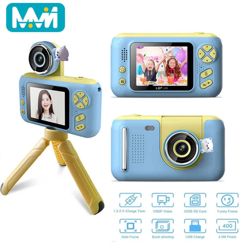 Нова детска камера 1080P ръчно изработени 2,4-инчов HD екран, детска цифрова камера видео рекордер Играчки за деца, Подарък за рожден Ден за едно малко момиченце