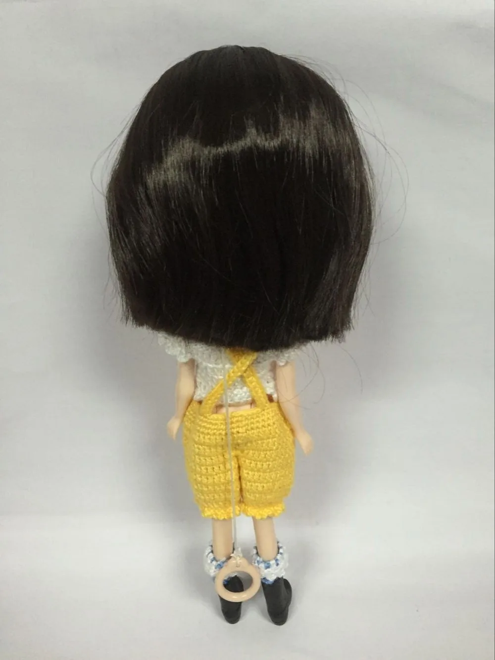 Кукла голи блайт tait с черна коса е подходяща за смяна на играчки със собствените си ръце