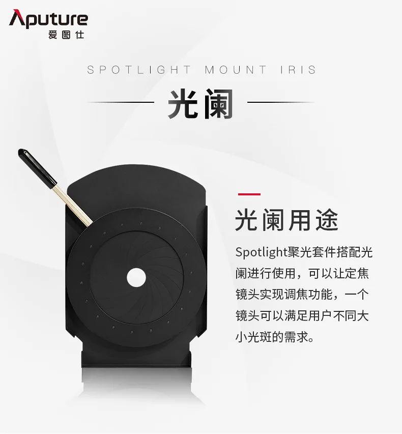Aputure 10 Gobo Kit Проекция заполняющего светлина за определяне на прожектор/Бленда 18-Лист за система на закрепване на прожектор