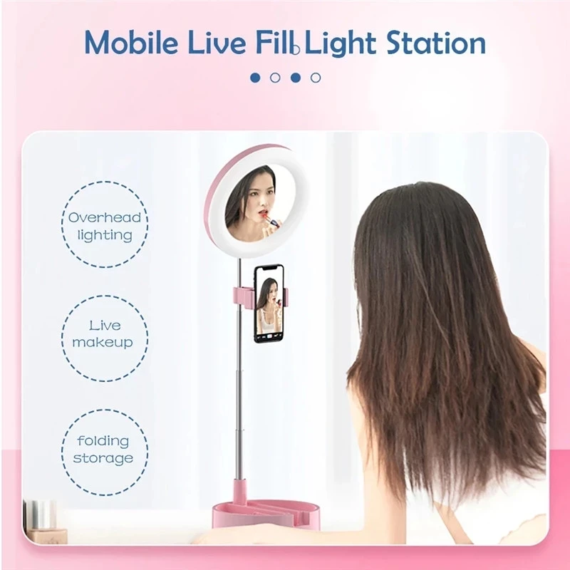 Dimmable LED Selfie Ring Fill Light Телефонна Led Околовръстен Лампа със Статив Настолен Околовръстен Лампа за Грим Видео на Живо Aro De Luz за TikTok