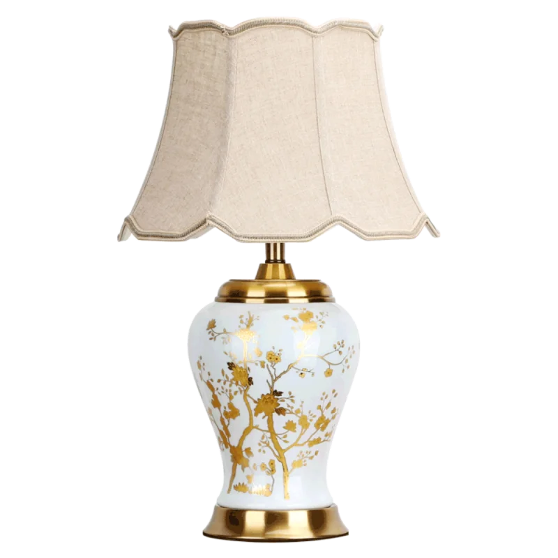 Керамични настолни лампи SOURA, луксозна модерна плат за фоайе, дневна, офис, креативни спални, хотела