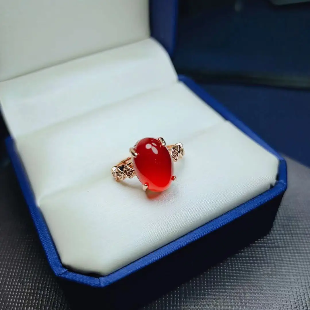 наистина натурално пръстен с инкрустиран от ледената сердолика, инкрустированное пръстен, пръстен, проба 925, никел, дамско бижу пръстен от нефрит, бижута