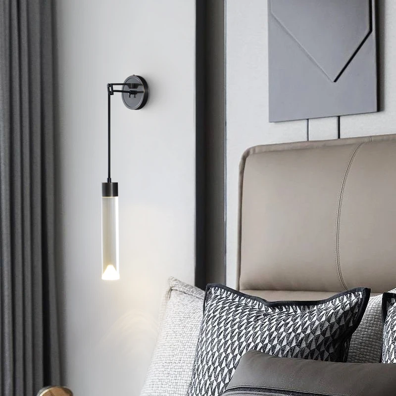 TEMOU Модерен Златен Месинг, с монтиран на стената лампа LED 3 цвята Ретро Творчески тела-аплици за домашен интериор на спалнята
