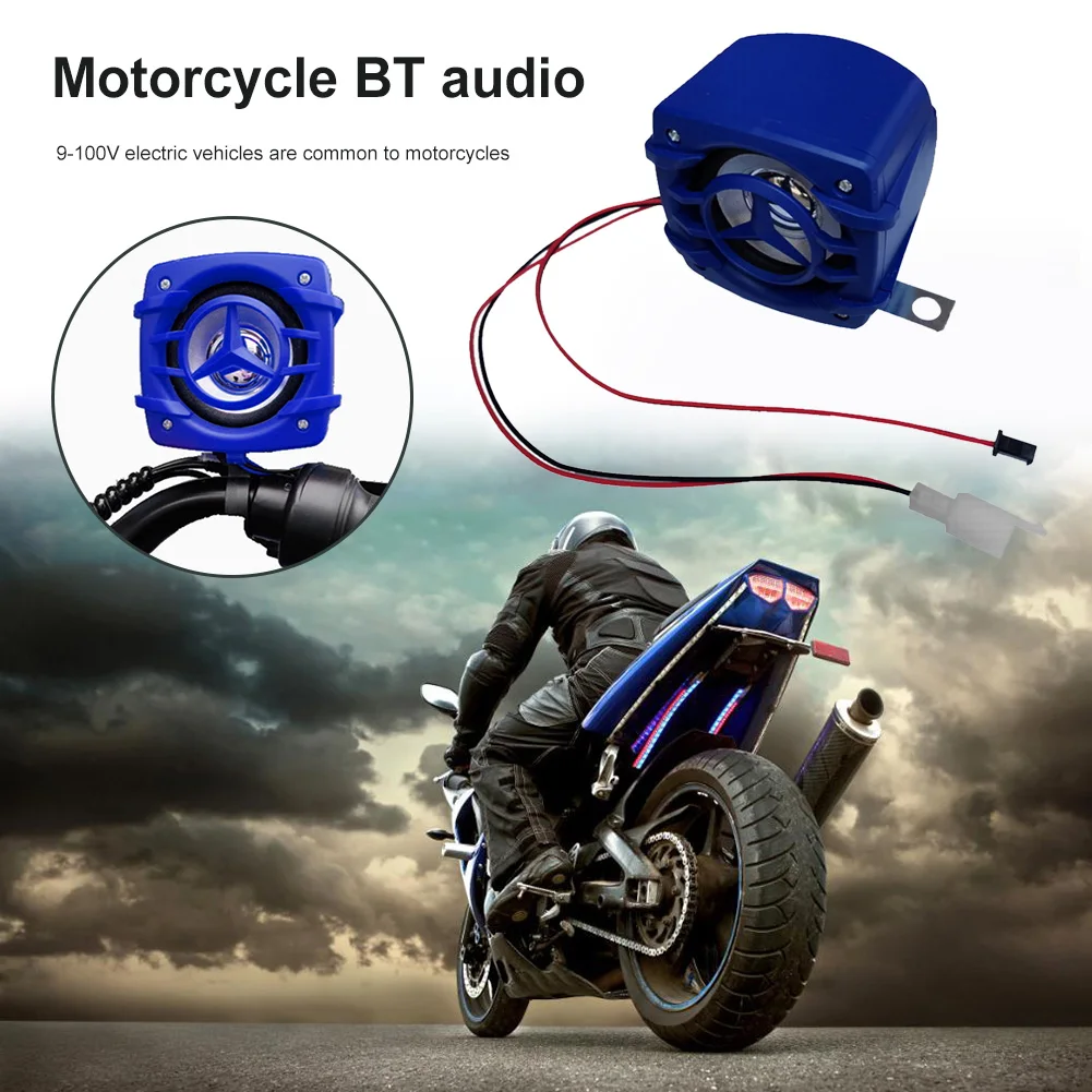 Мотоциклетът стерео система за конна езда на мотоциклет микрофон, съвместим с Bluetooth, за електрически скутер 9-100 На мотор