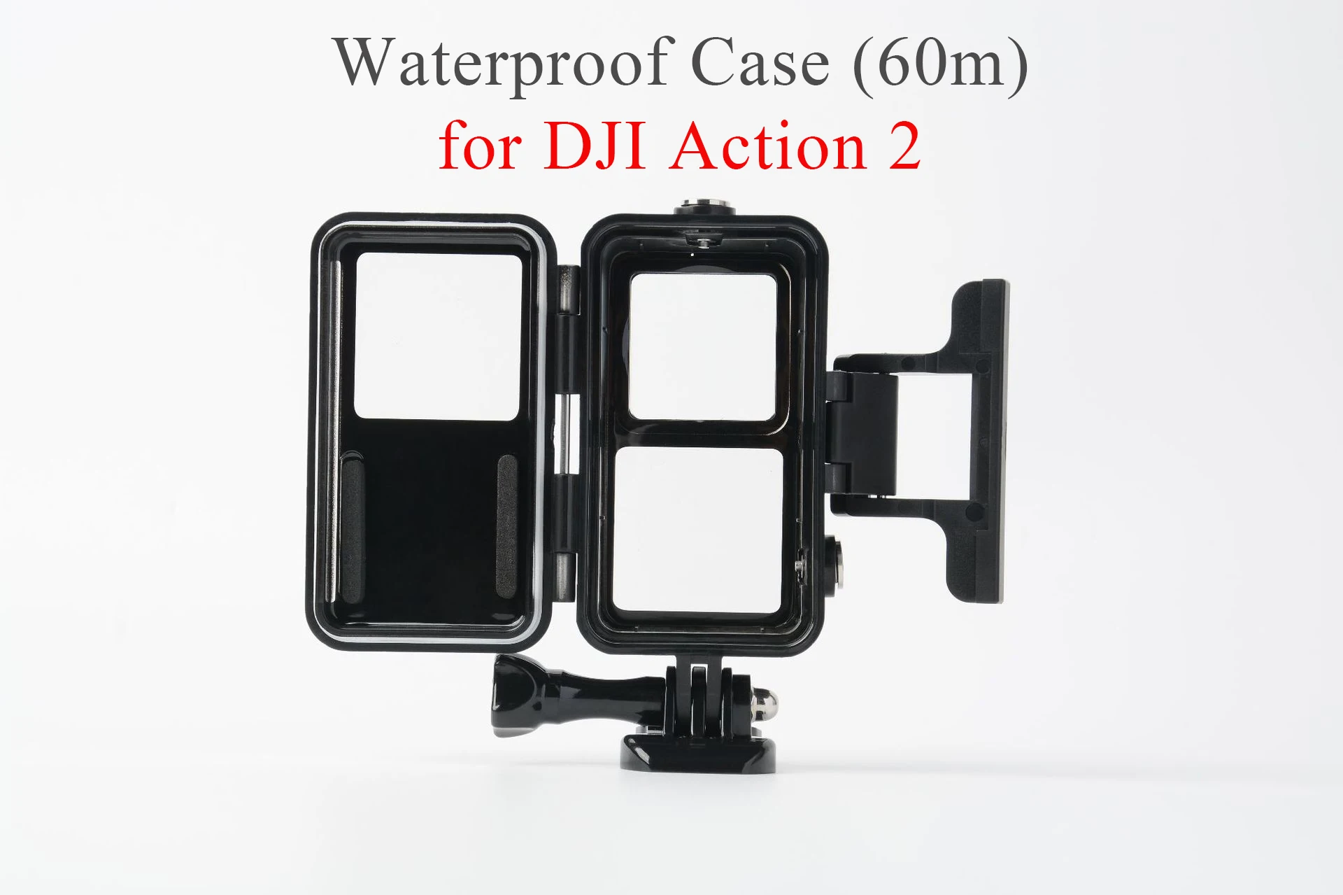 DJI Action 2 Водоустойчив калъф за гмуркане на 60 м, на капака на корпуса, камера, комплект с два екрана, Аксесоари за спортна камера DJI Action 2