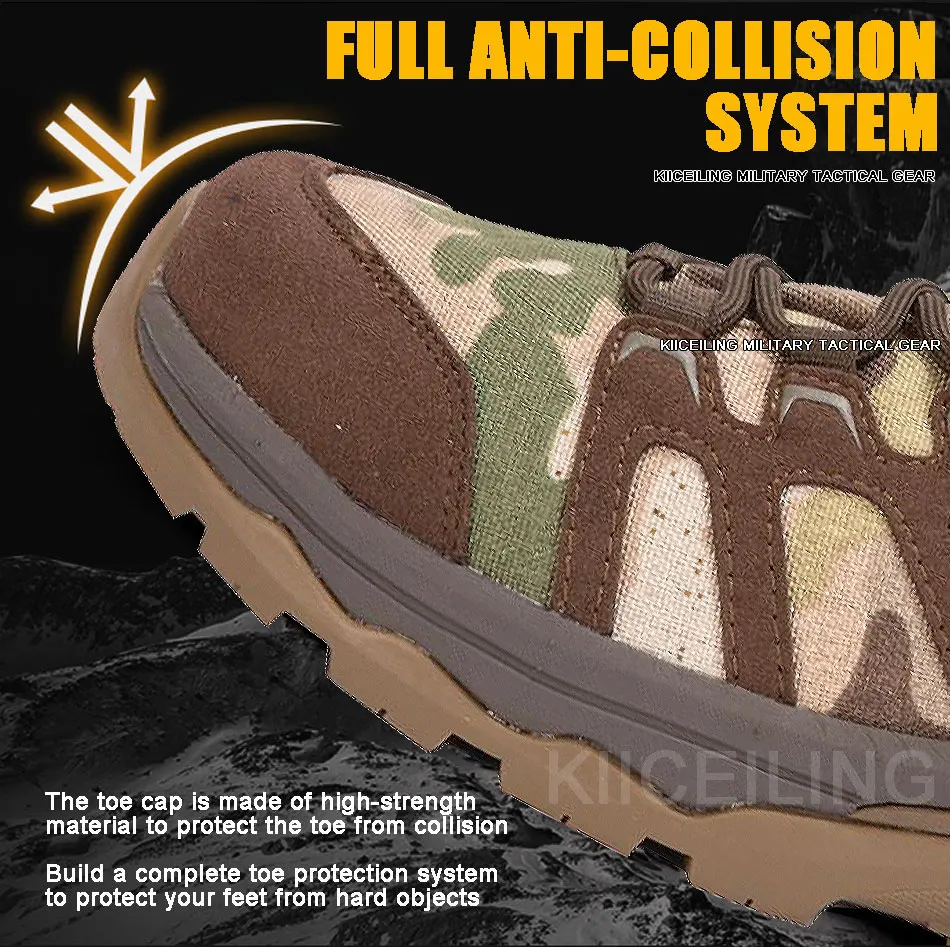 4D Маратонки Мультикамерные камуфляжные мъжки военни тактически обувки със среден покрив от телешка кожа в армията на пустинята, безопасни за работа, зимни мъжки туристически обувки