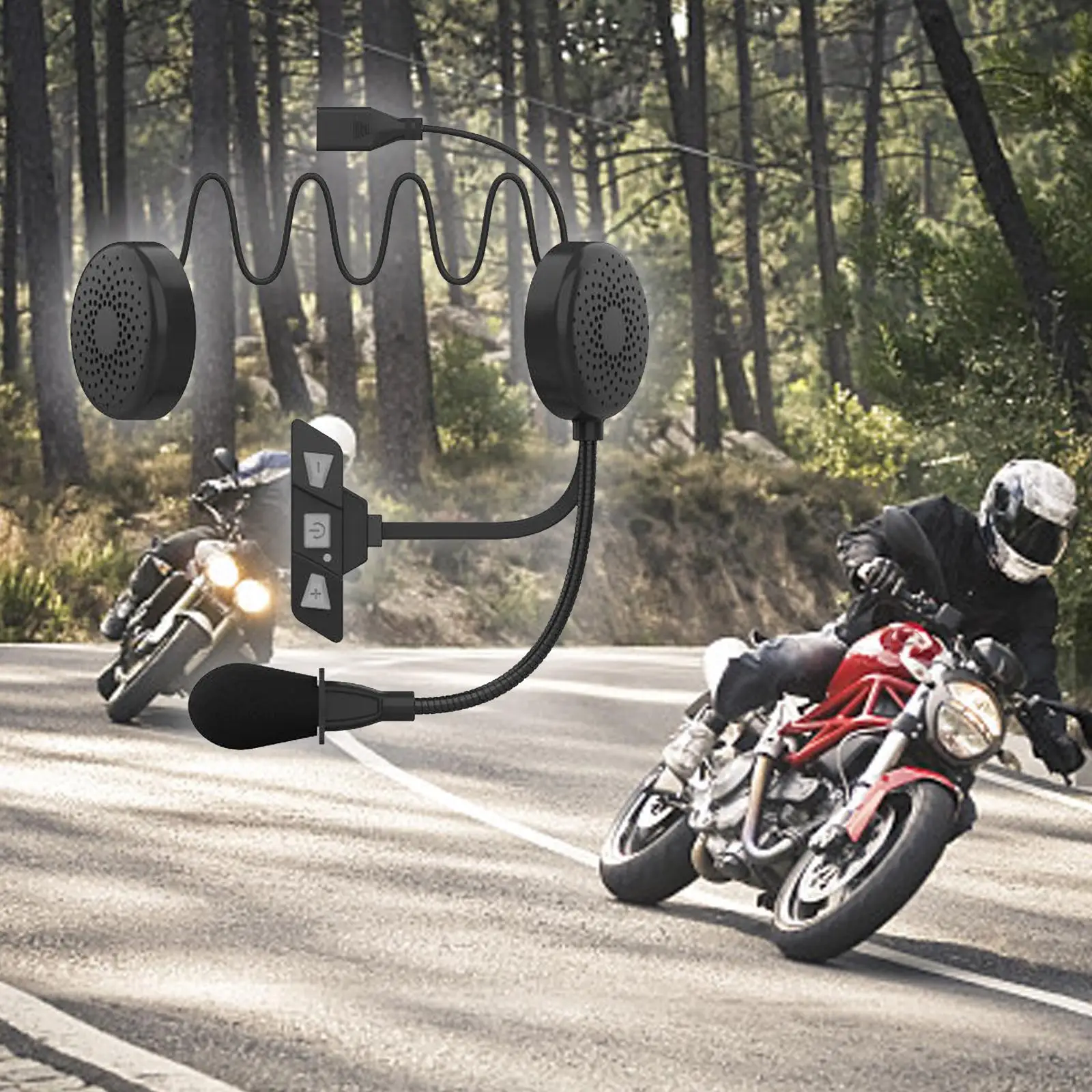 Говорител на слушалки мотоциклетни шлем с шумопотискане за спорт на мотоциклети и моторни шейни