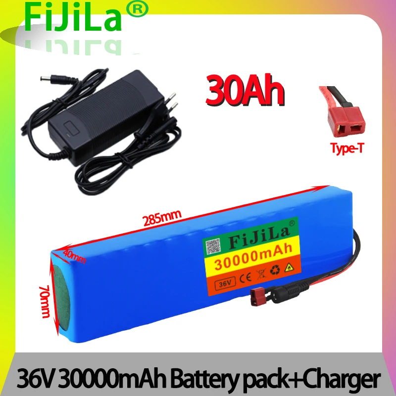 10S3P36V 30ah Batterie ebike batterie pack 18650 Li-Ion Batterie 500W High Power und Kapazität 42V Motorrad roller mit+ladegerät