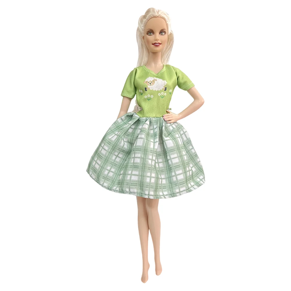 Новост, 1 бр., модерни дрехи за кукли 1/6, модерен зелен костюм, скъпа пола с дизайн дрехи за Барби кукли, аксесоари, Играчки