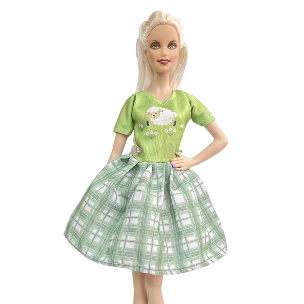 Новост, 1 бр., модерни дрехи за кукли 1/6, модерен зелен костюм, скъпа пола с дизайн дрехи за Барби кукли, аксесоари, Играчки